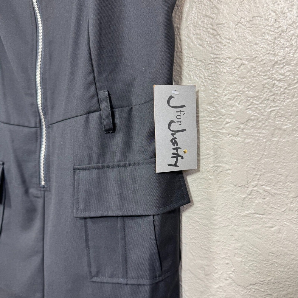 Vtg Y2K 90s Justify Romper Lg Cargo Utility Gothic Emo Street Grunge Deadstock - Picture 6 of 14